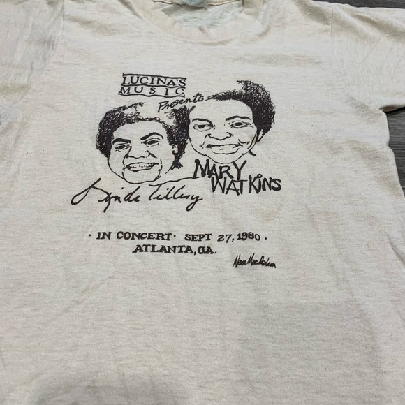 Linda Tillery Mary Watkins Vintage Concert T Shirt 1980 Size Small RARE - Picture 1 of 6